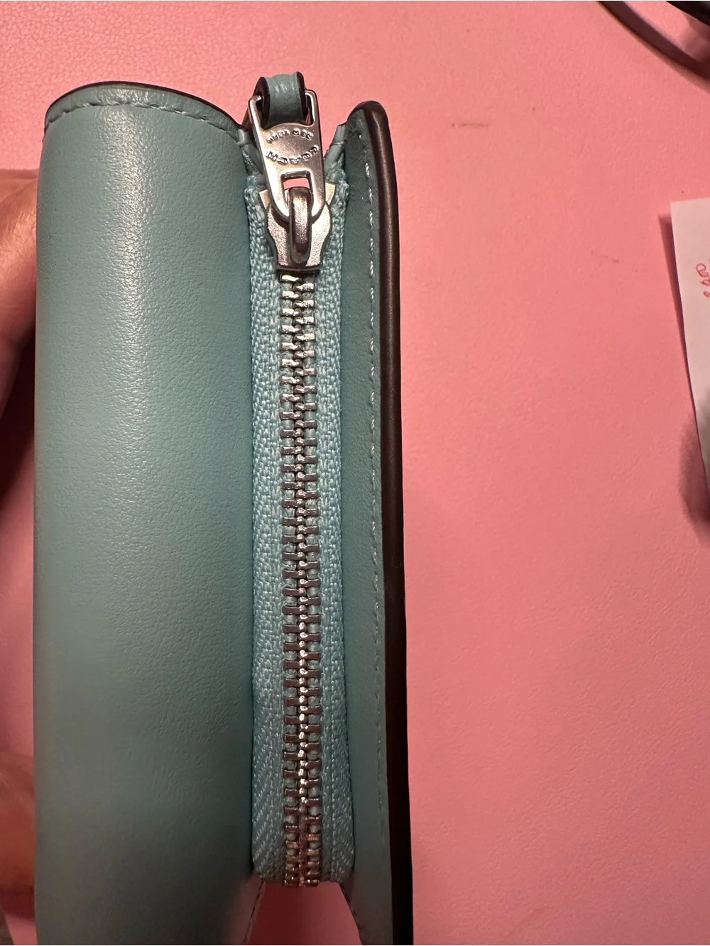 Coach Faded Blue Leather Micro Wallet - NWT
